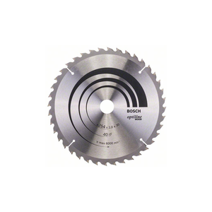 LAME CIRCULAIRE BOIS Ø254x2mm 40 DENTS (OPTILINE WOOD) 2608640438 BOSCH